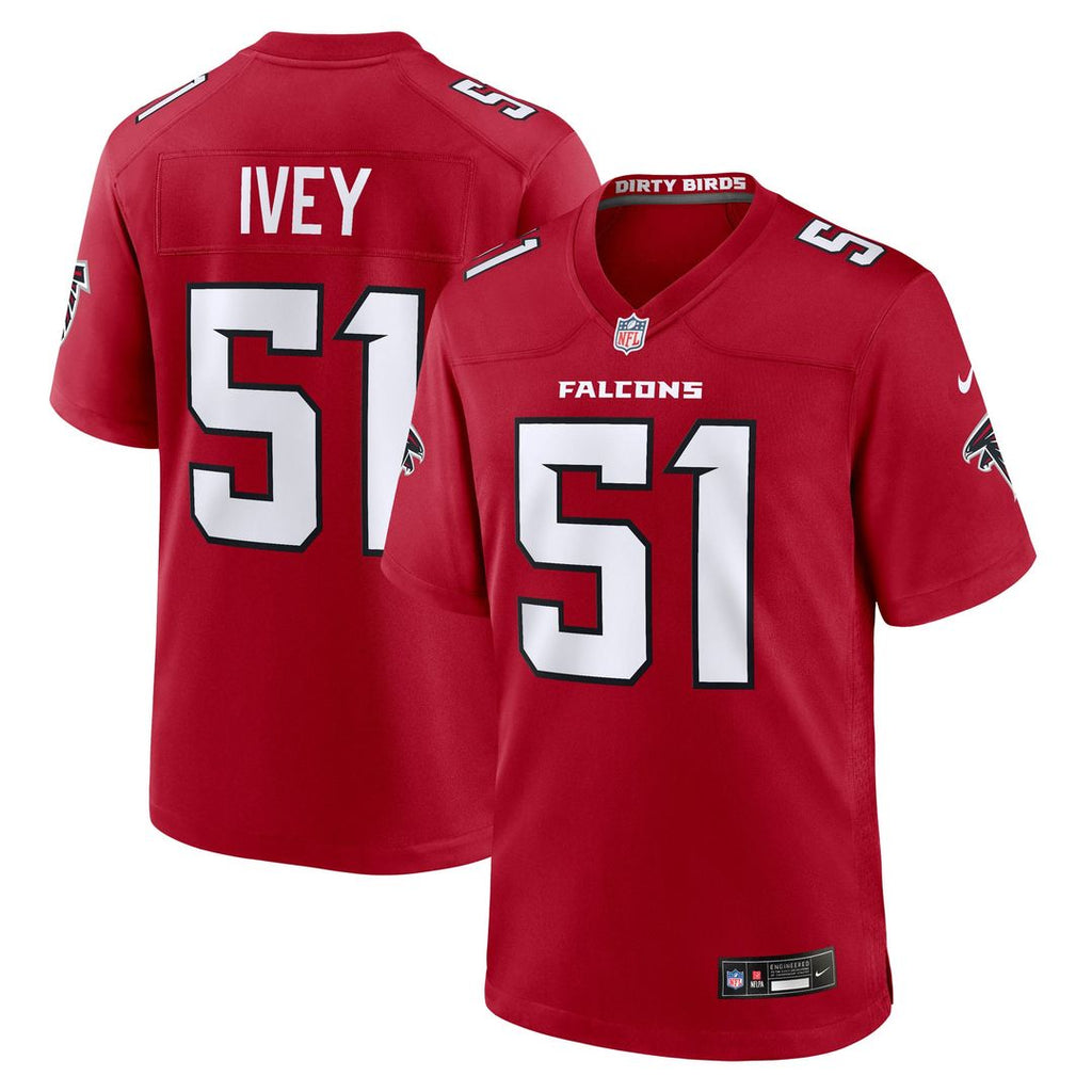 Jared Ivey Atlanta Falcons Game Jersey - Red