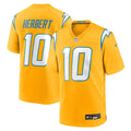 Justin Herbert Los Angeles Chargers Alternate Charger Power Game Jersey - Gold