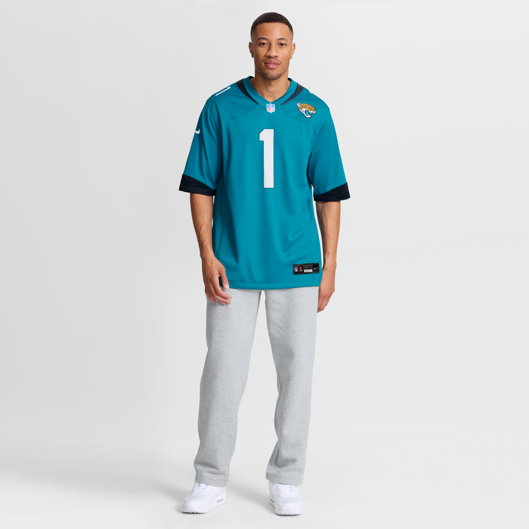 Number 1 Dad Jacksonville Jaguars Game Jersey - Teal