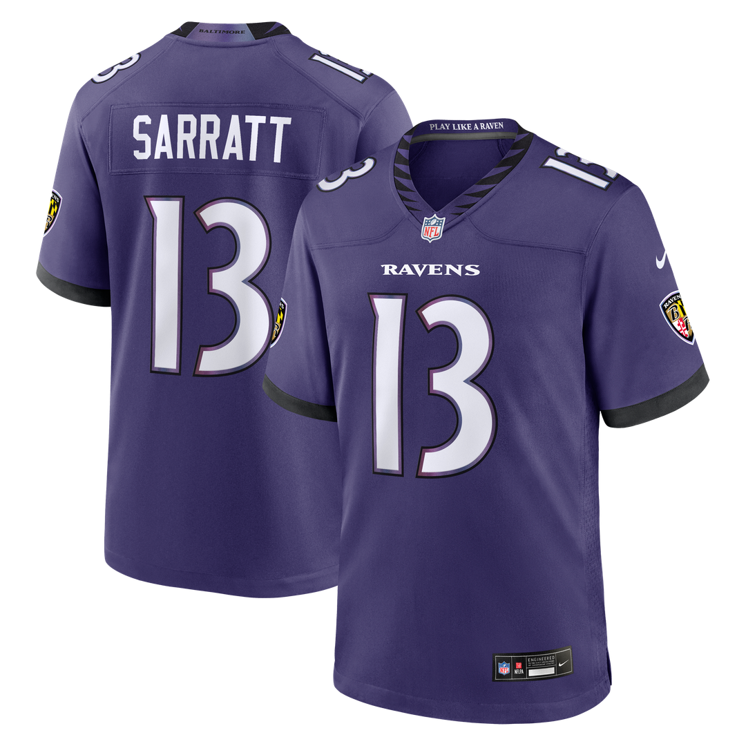 Elijah Sarratt Baltimore Ravens Game Jersey - Purple