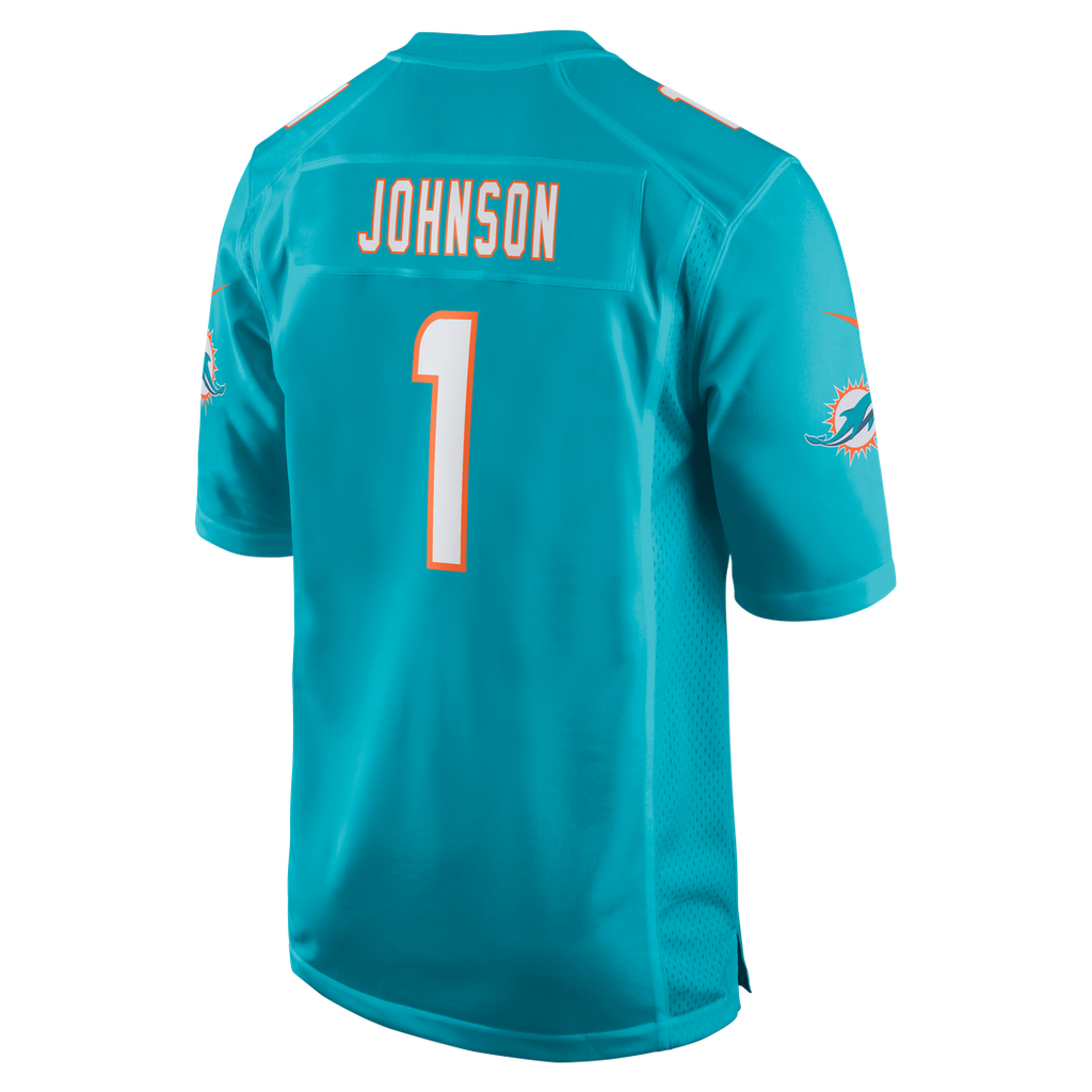 Chris Johnson Miami Dolphins Game Jersey - Aqua