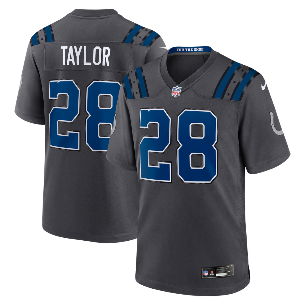Jonathan Taylor Indianapolis Colts 2026 Rivalries Collection Game Jersey - Anthracite