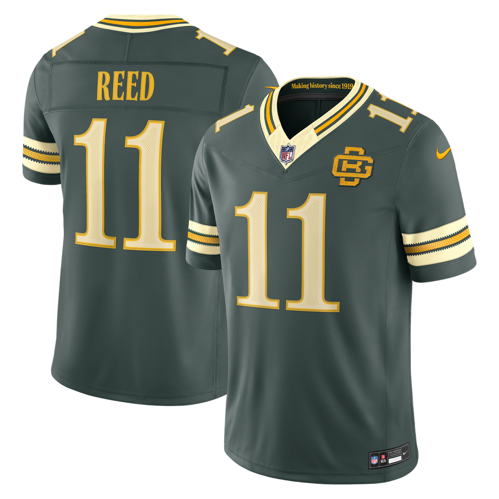 Jayden Reed Green Bay Packers 2026 Rivalries Collection Stitched Limited Jersey - Green