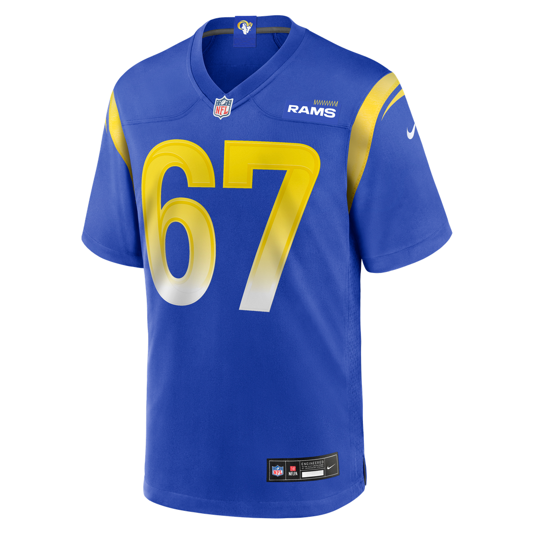 Justin Dedich Los Angeles Rams Game Jersey - Royal Blue