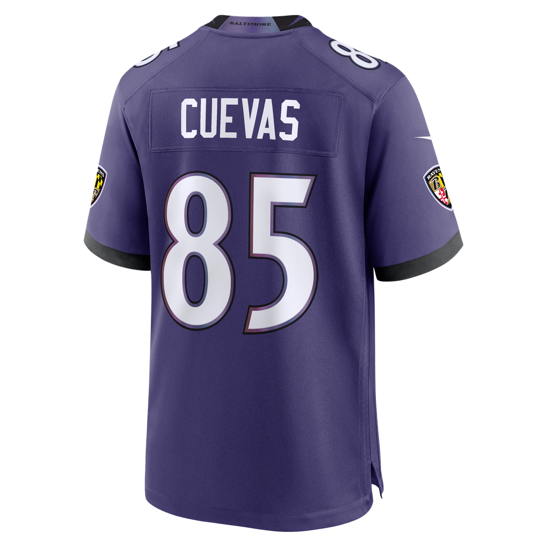 Josh Cuevas Baltimore Ravens Game Jersey - Purple
