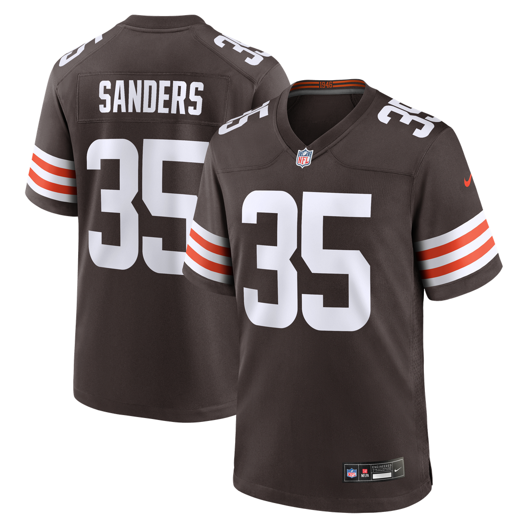 Raheim Sanders Cleveland Browns Game Jersey - Brown