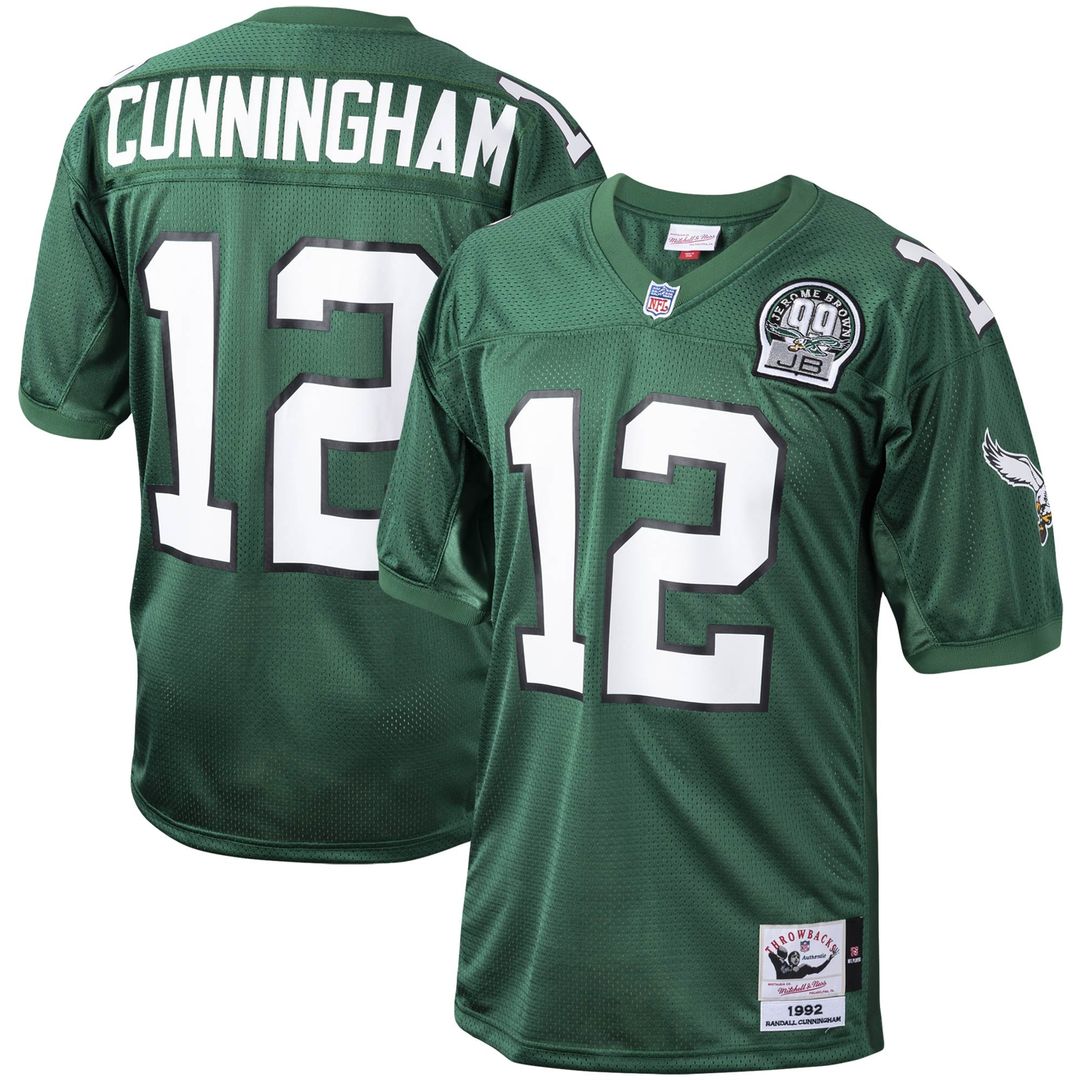 Randall Cunningham Philadelphia Eagles 1992 Authentic Throwback Jersey - Green