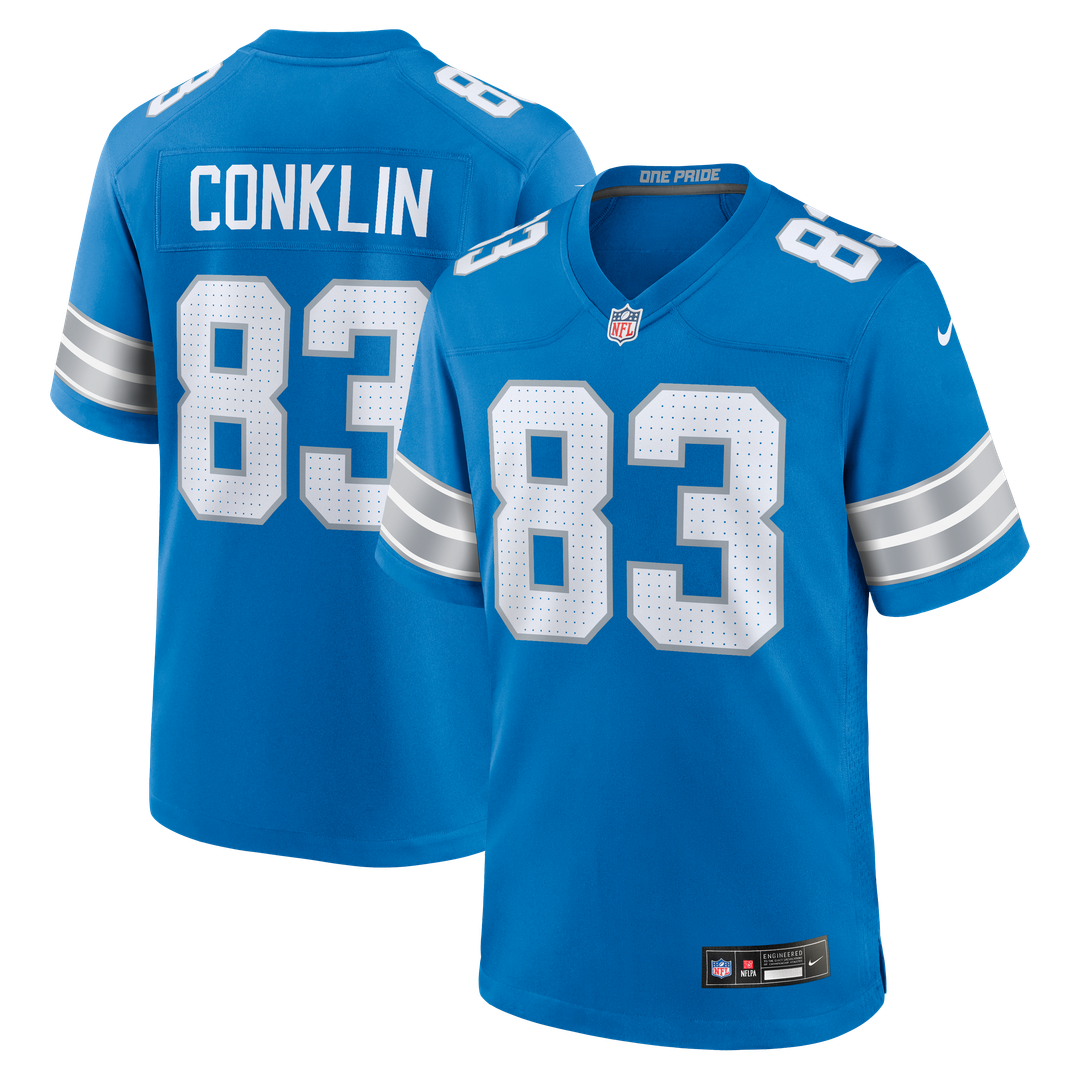 Tyler Conklin Detroit Lions Game Jersey - Blue