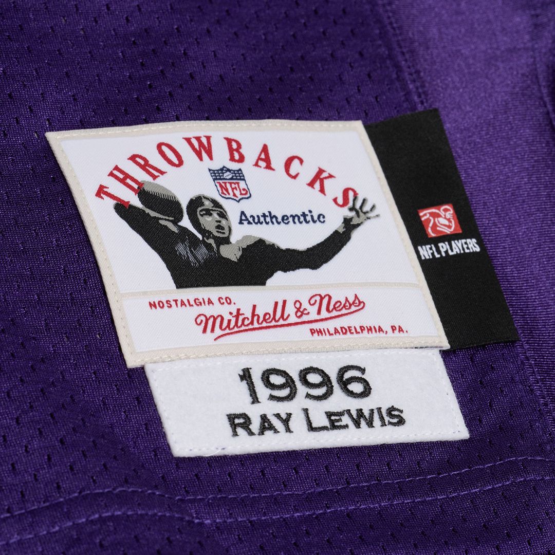Ray Lewis Baltimore Ravens 1996 Authentic Throwback Jersey - Purple