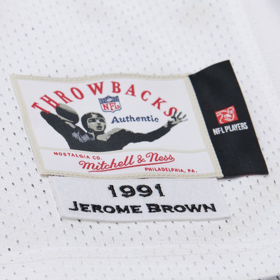 Jerome Brown Philadelphia Eagles 1991 Authentic Throwback Jersey - White