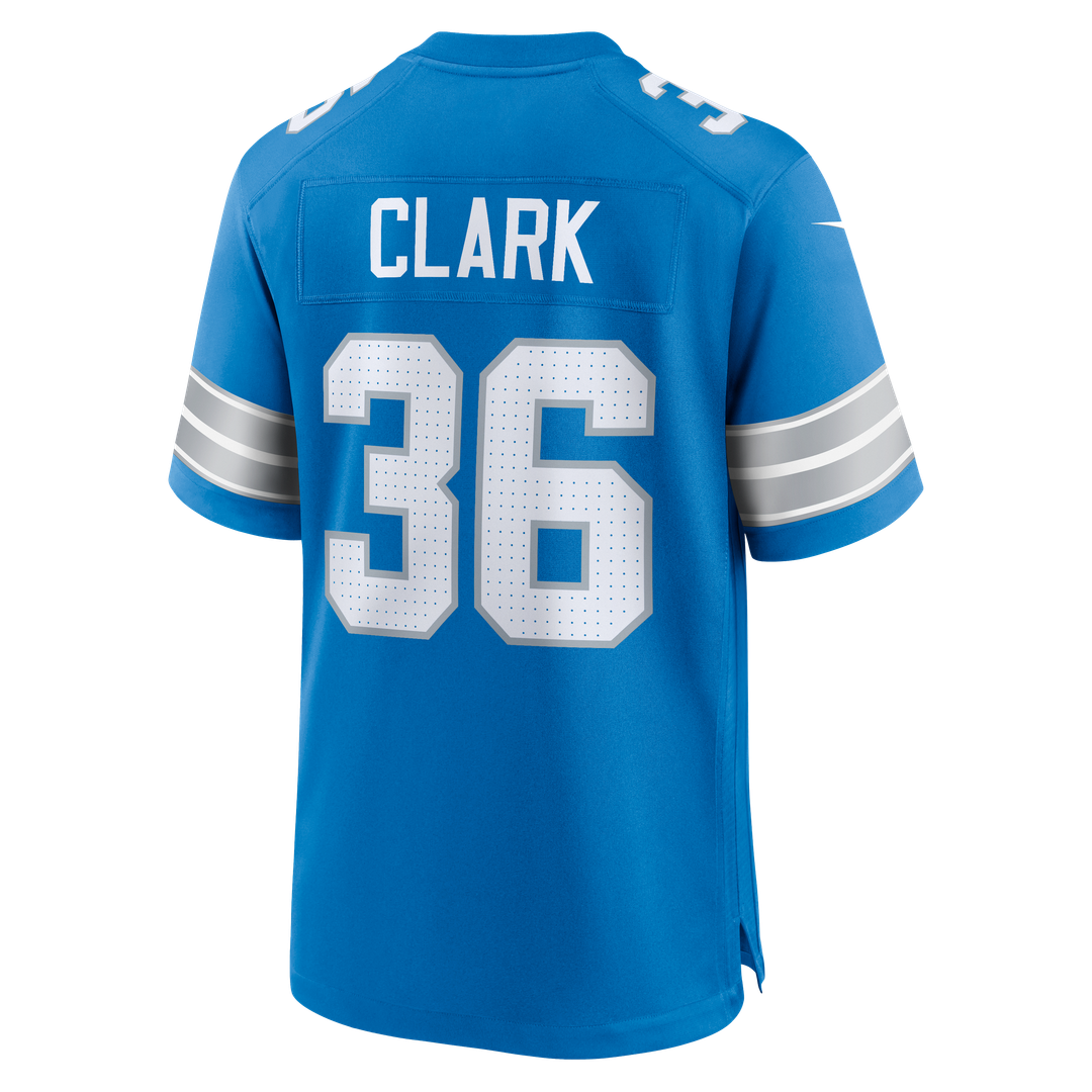 Chuck Clark Detroit Lions Game Jersey - Blue