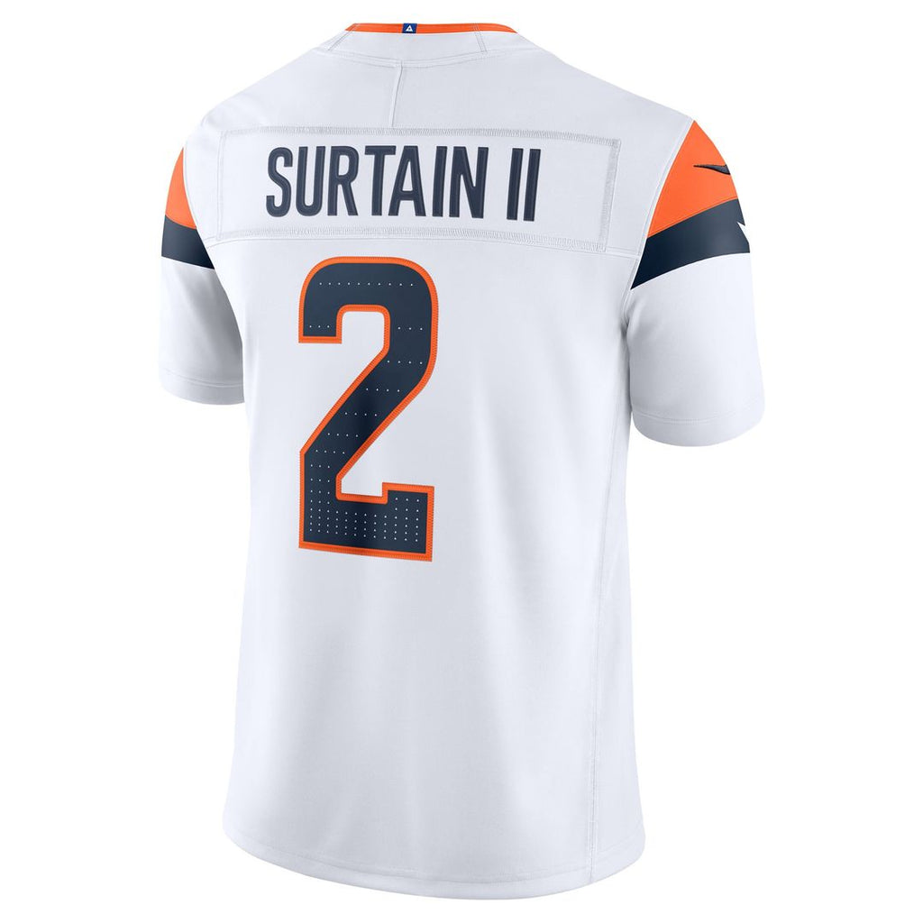 Pat Surtain II Denver Broncos Vapor F.U.S.E. Stitched Limited Jersey - White