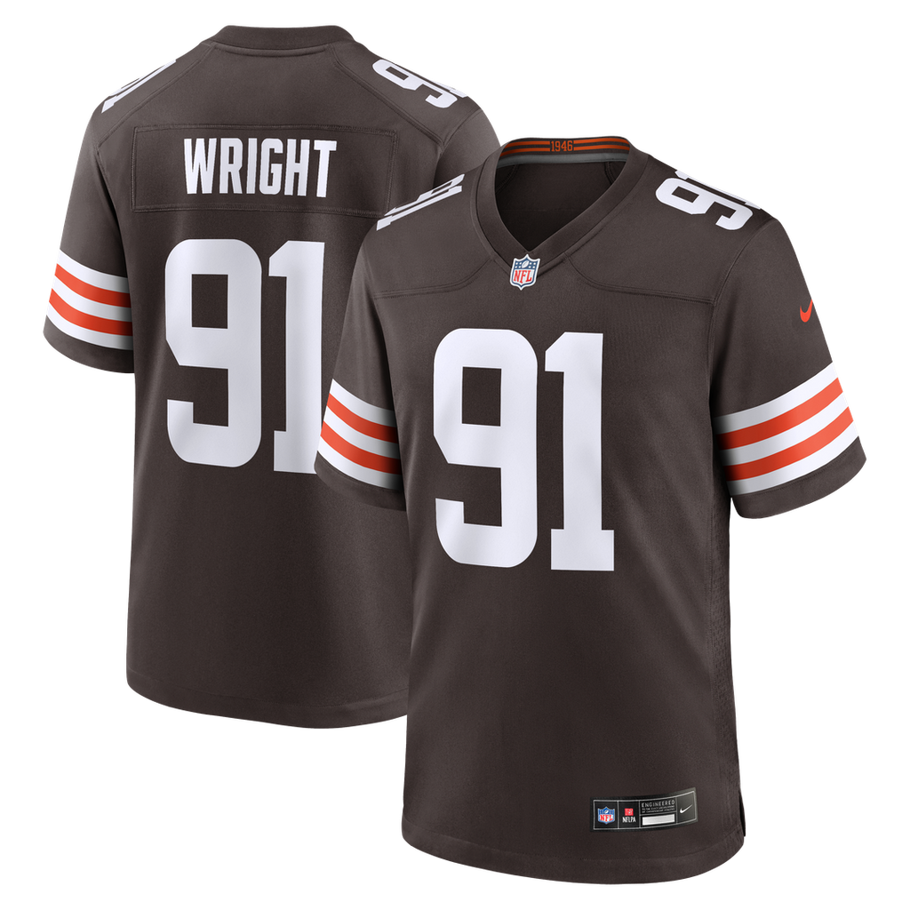 Alex Wright Cleveland Browns Game Jersey - Brown