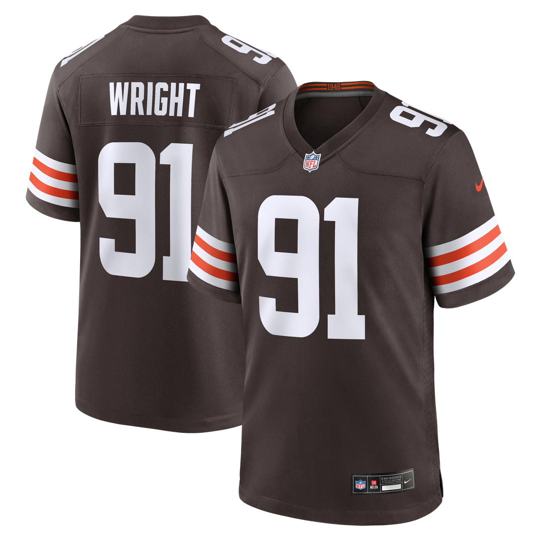 Alex Wright Cleveland Browns Game Jersey - Brown