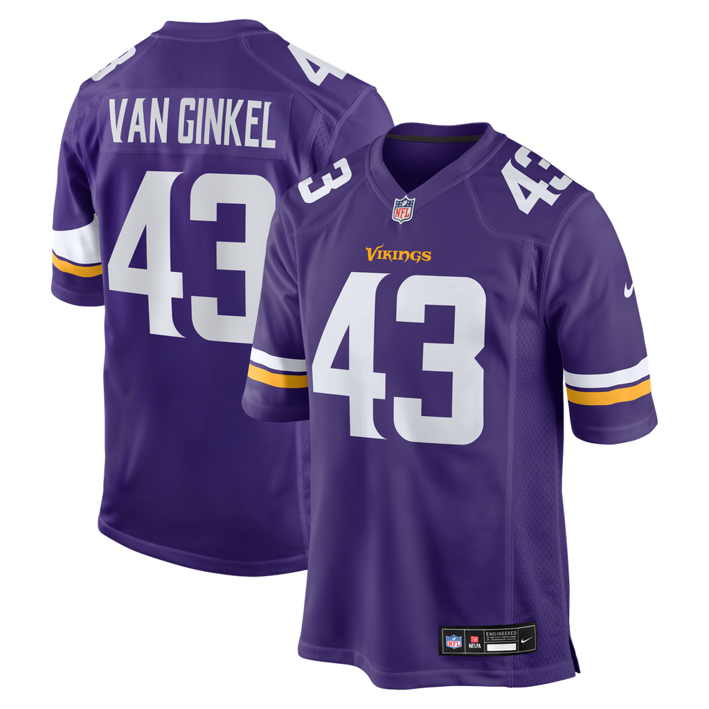 Andrew Van Ginkel Minnesota Vikings Game Jersey - Purple