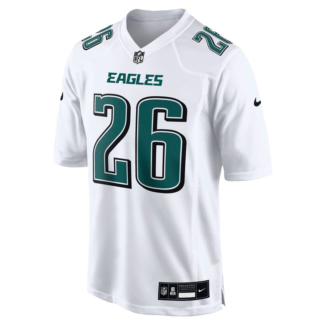 Saquon Barkley Philadelphia Eagles Fashion Game Jersey - Tundra White