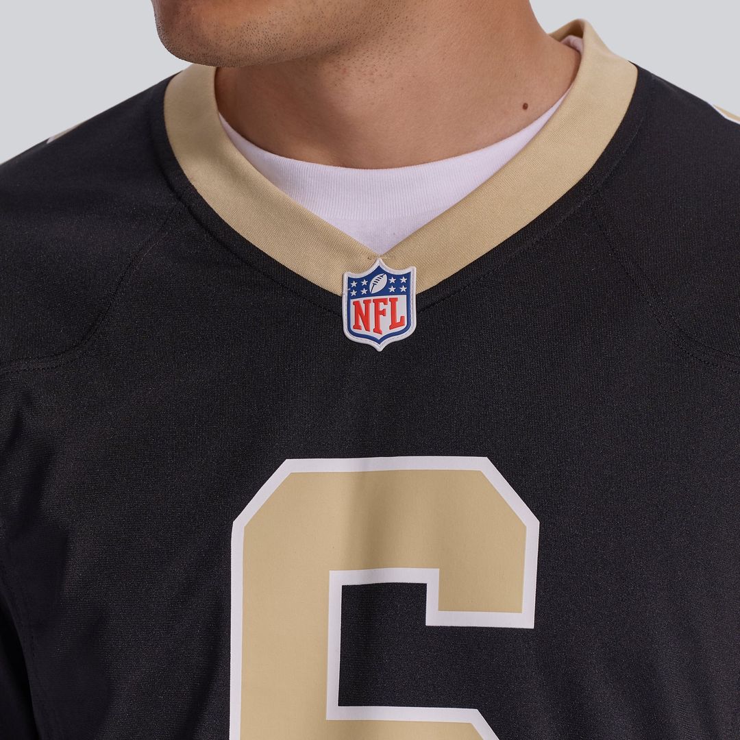 Tyler Shough New Orleans Saints Game Jersey - Black