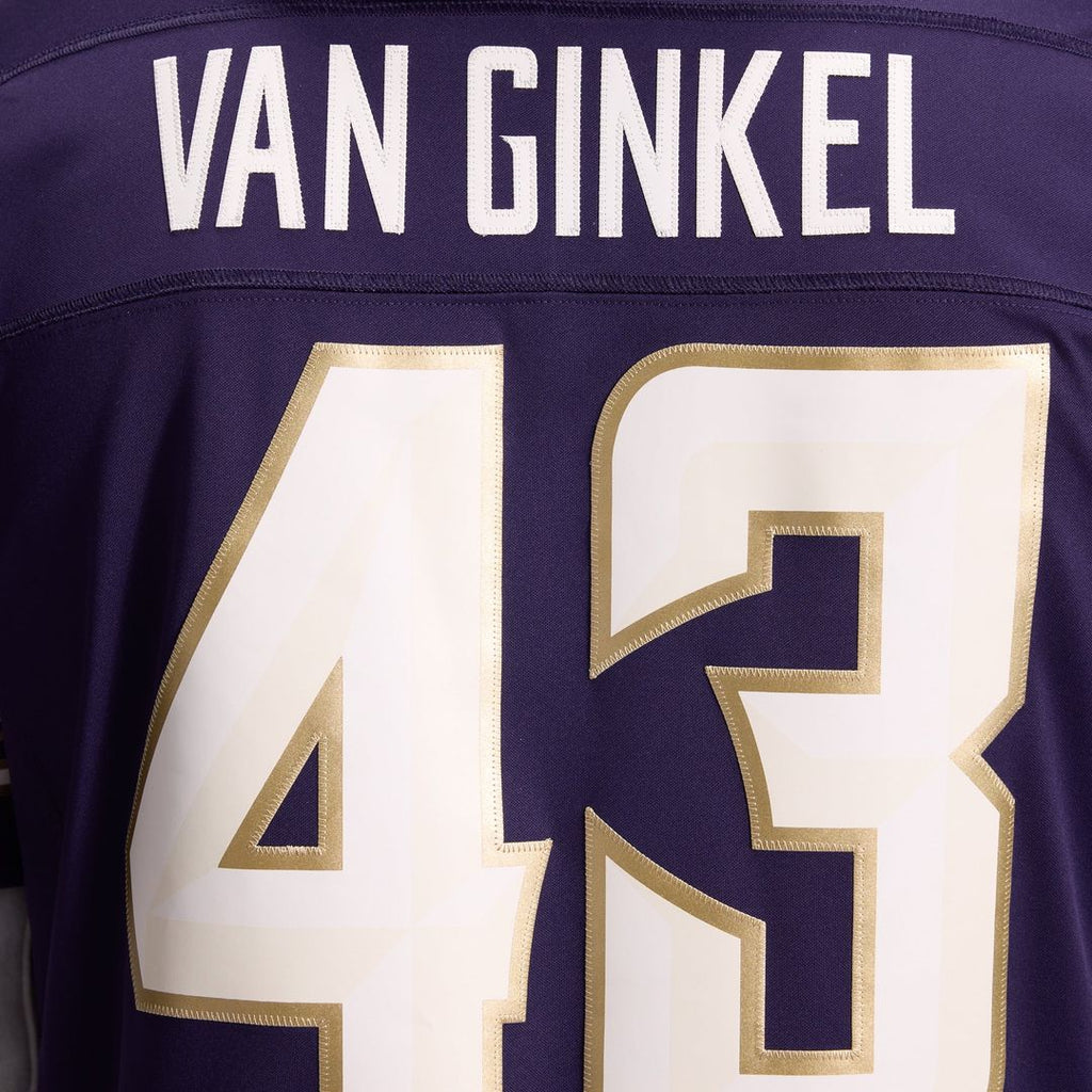 Andrew Van Ginkel Minnesota Vikings 2026 Rivalries Collection Stitched Limited Jersey - Purple