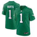 Jalen Hurts Philadelphia Eagles Alternate Game Jersey - Kelly Green