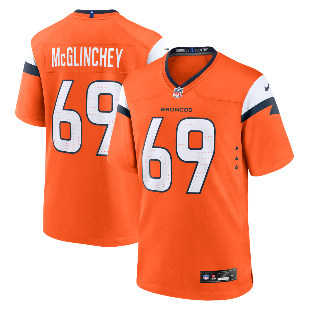 Mike McGlinchey Denver Broncos Game Jersey - Orange