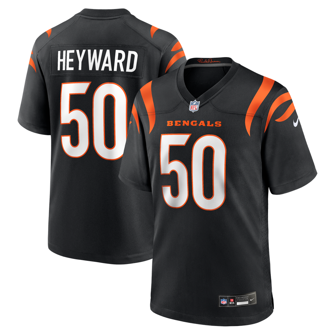 Shaka Heyward Cincinnati Bengals Game Jersey - Black