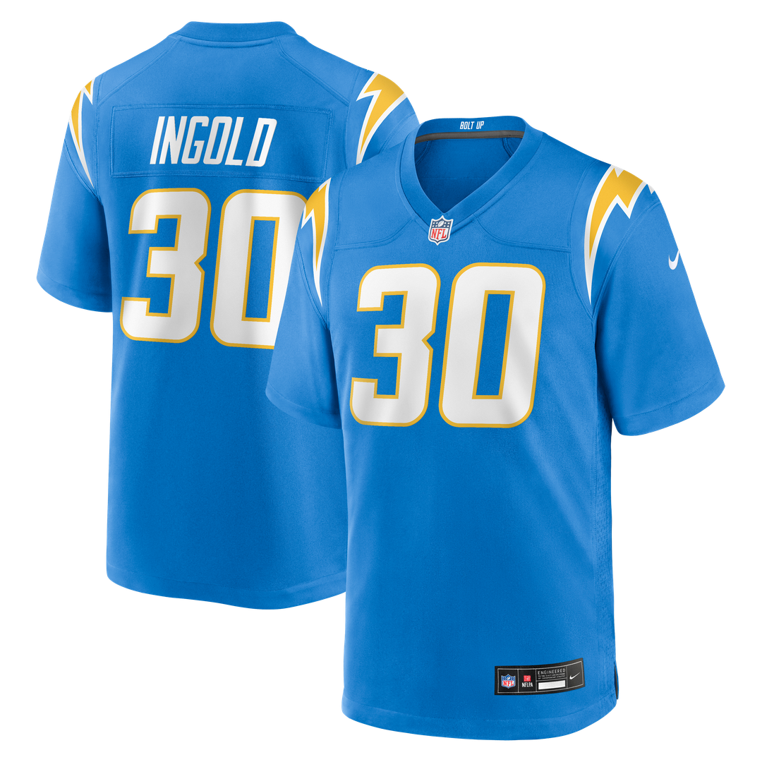 Alec Ingold Los Angeles Chargers Game Jersey - Powder Blue