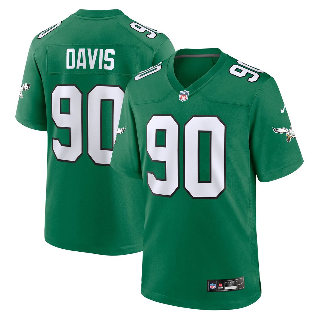 Jordan Davis Philadelphia Eagles Game Jersey - Midnight Green