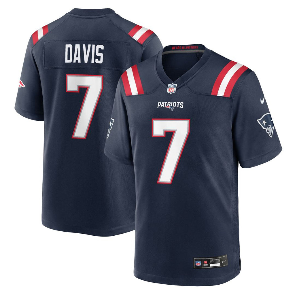 Carlton Davis New England Patriots Game Jersey - Navy