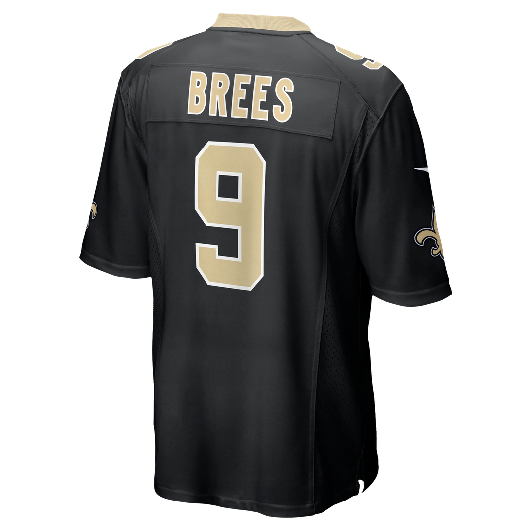 Drew Brees New Orleans Saints Game Jersey - Black