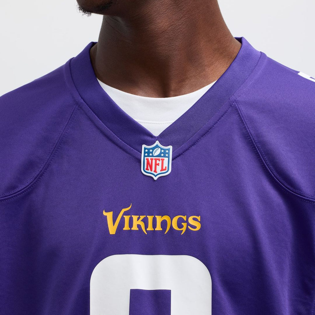 J.J. McCarthy Minnesota Vikings Game Jersey - Purple