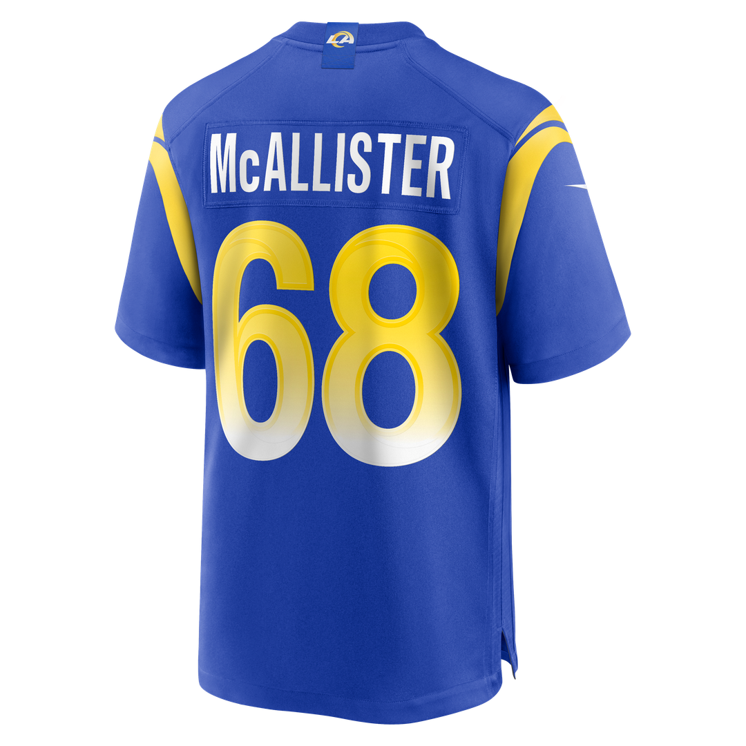 Mike McAllister Los Angeles Rams Home Game Jersey - Royal Blue