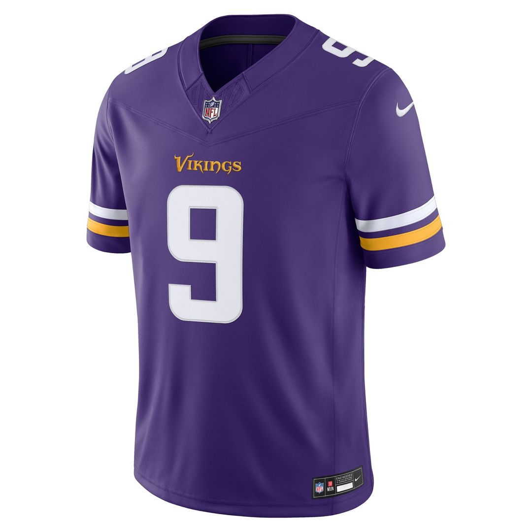 J.J. McCarthy Minnesota Vikings Vapor F.U.S.E. Stitched Limited Jersey - Purple