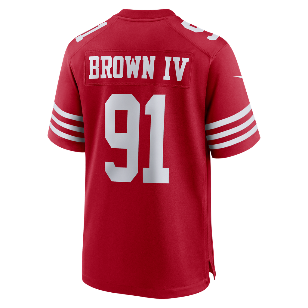 Earnest Brown IV San Francisco 49ers Game Jersey - Scarlet
