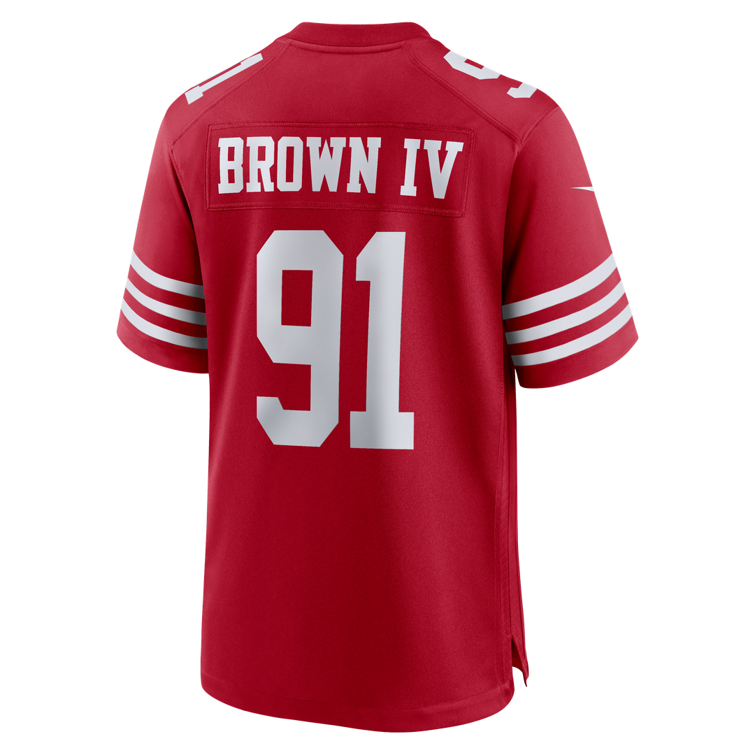 Earnest Brown IV San Francisco 49ers Game Jersey - Scarlet