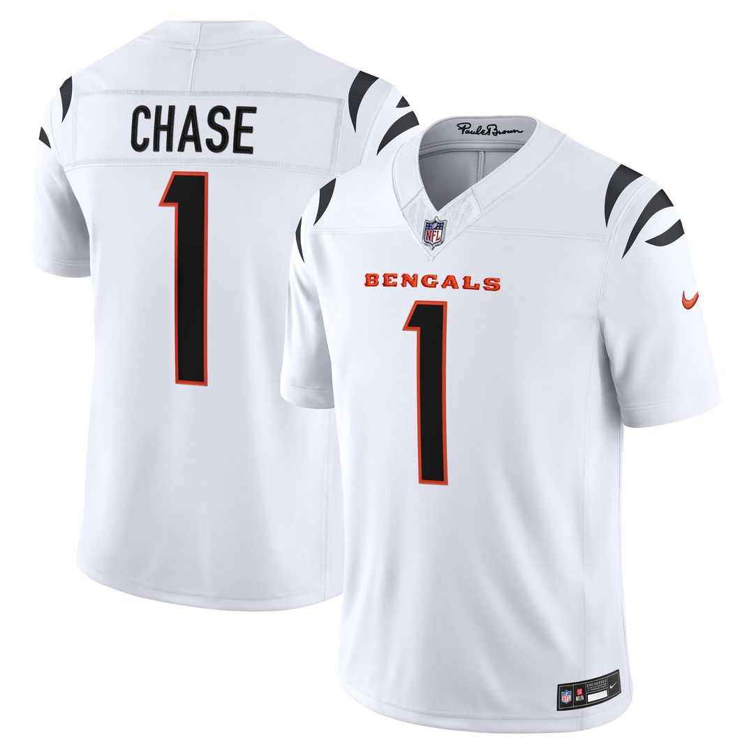 Ja'Marr Chase Cincinnati Bengals Vapor F.U.S.E. Stitched Limited Jersey - White