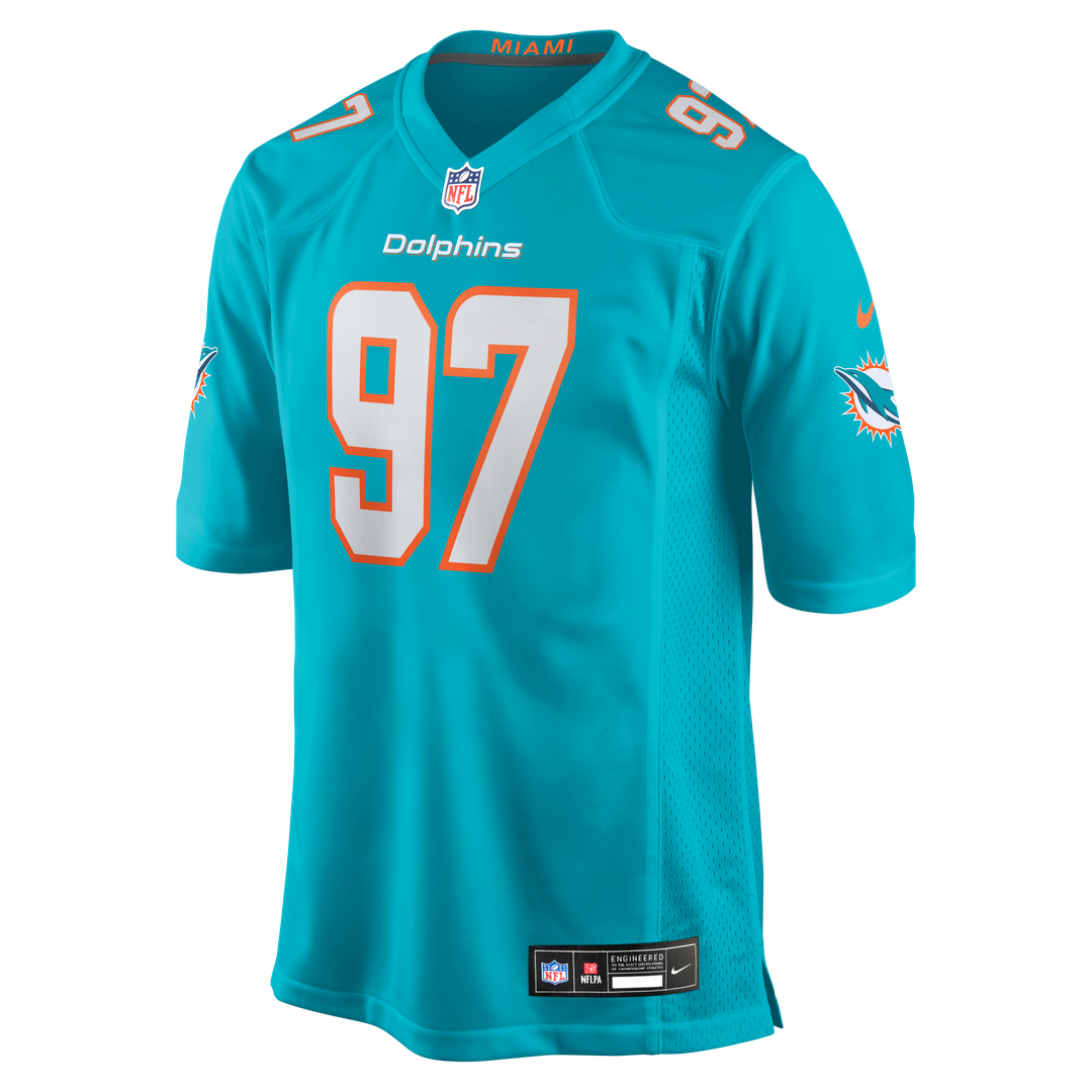 Rashard Lawrence Miami Dolphins Game Jersey - Aqua