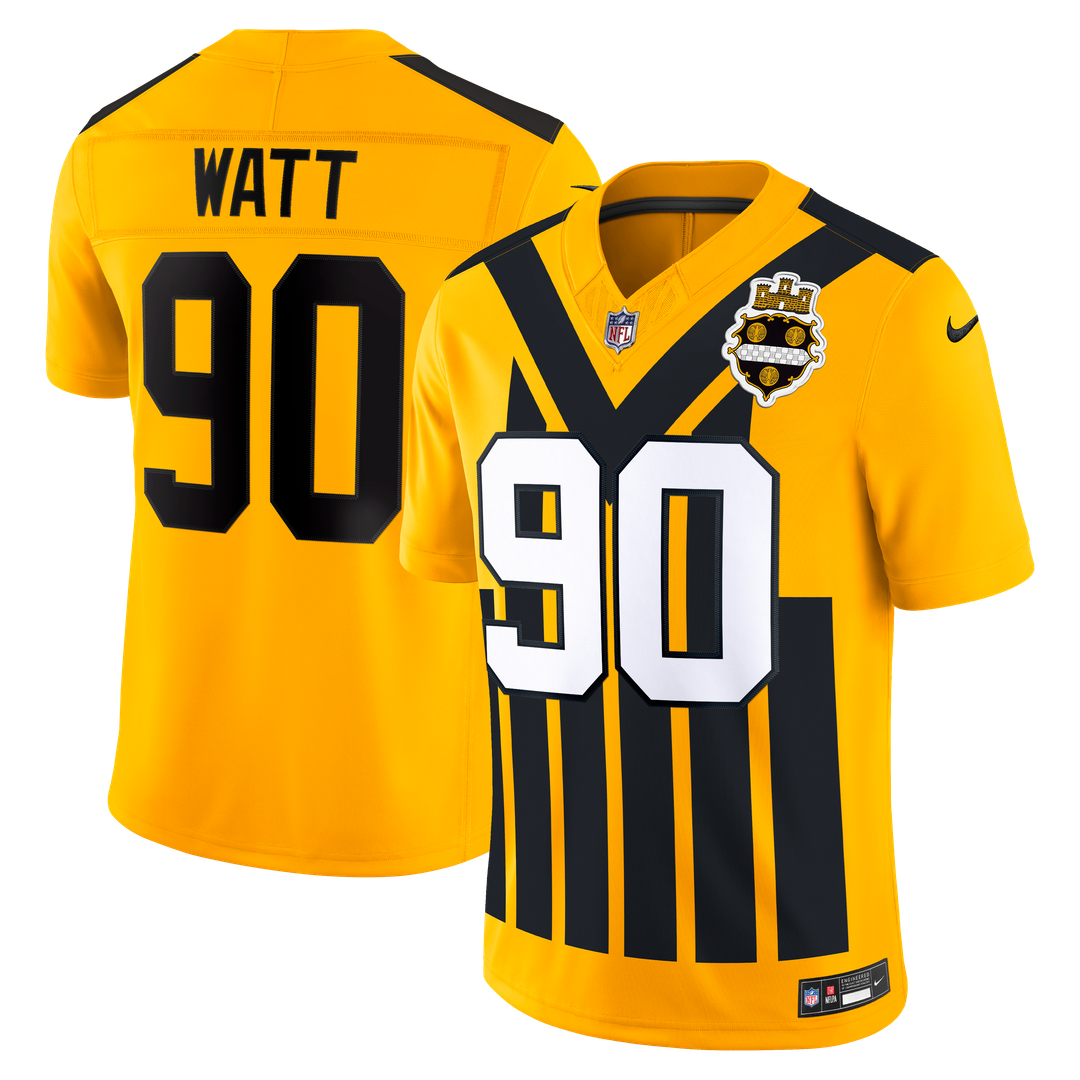 T.J. Watt Pittsburgh Steelers Alternate Vapor F.U.S.E. Stitched Limited Jersey - Gold