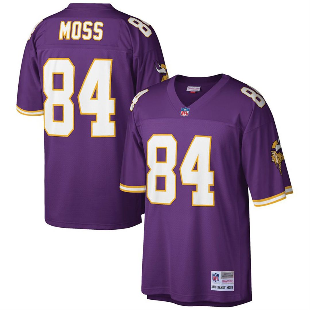 Randy Moss Minnesota Vikings Big & Tall 1998 Replica Jersey - Purple