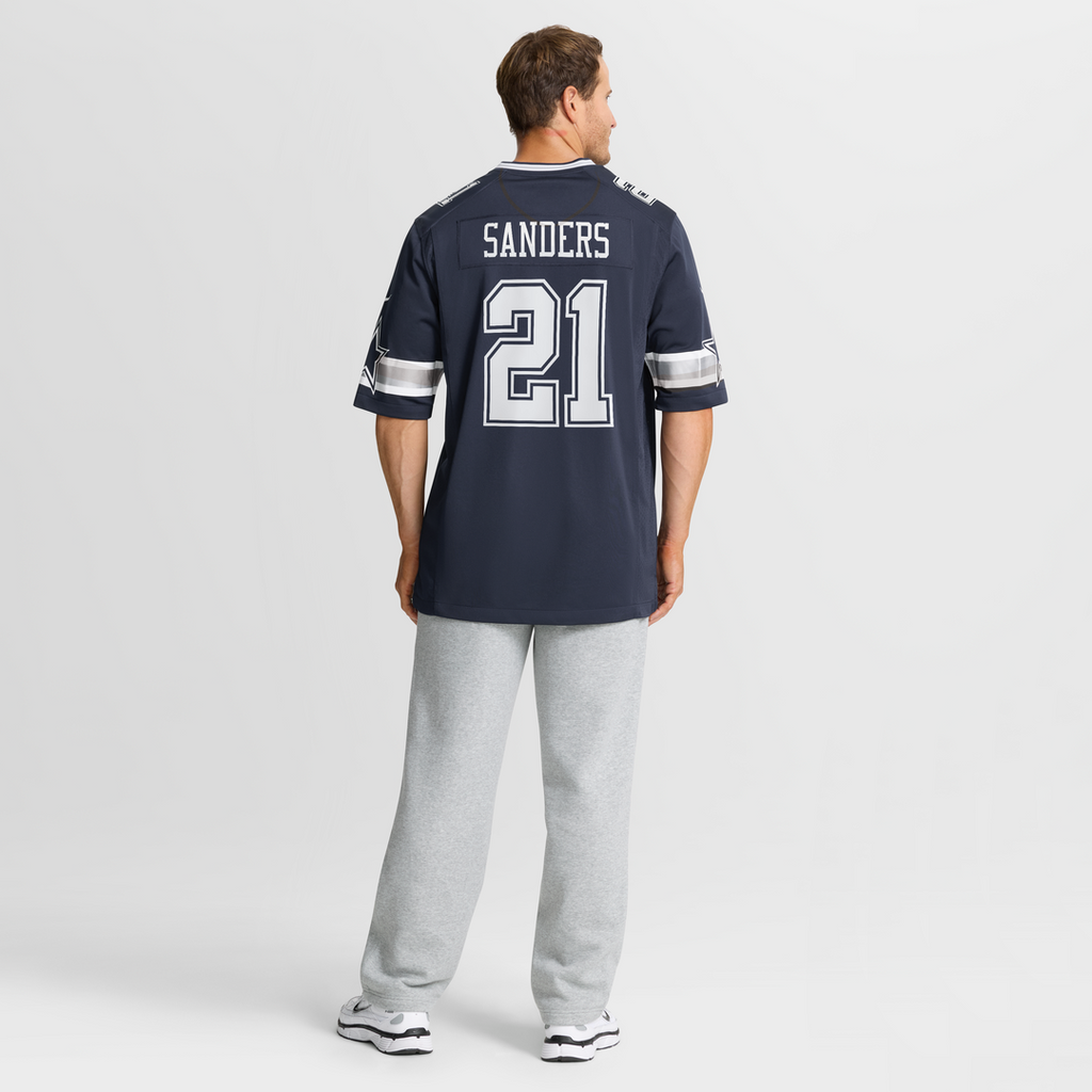 Deion Sanders Dallas Cowboys Game Jersey - Navy