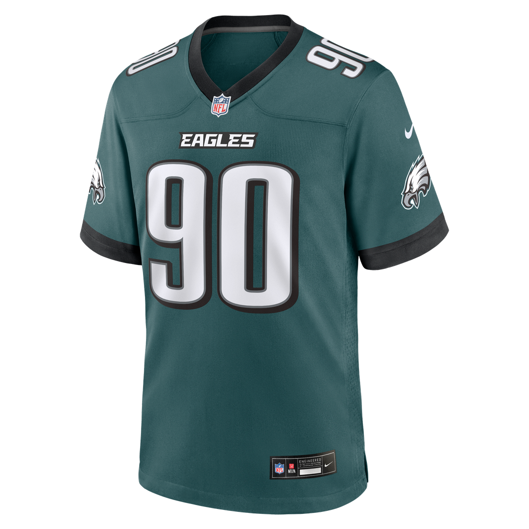 Jordan Davis Philadelphia Eagles Game Jersey - Midnight Green