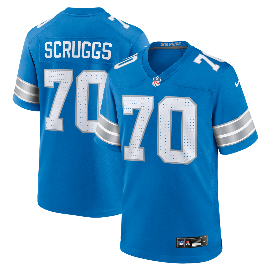 Juice Scruggs Detroit Lions Game Jersey - Blue