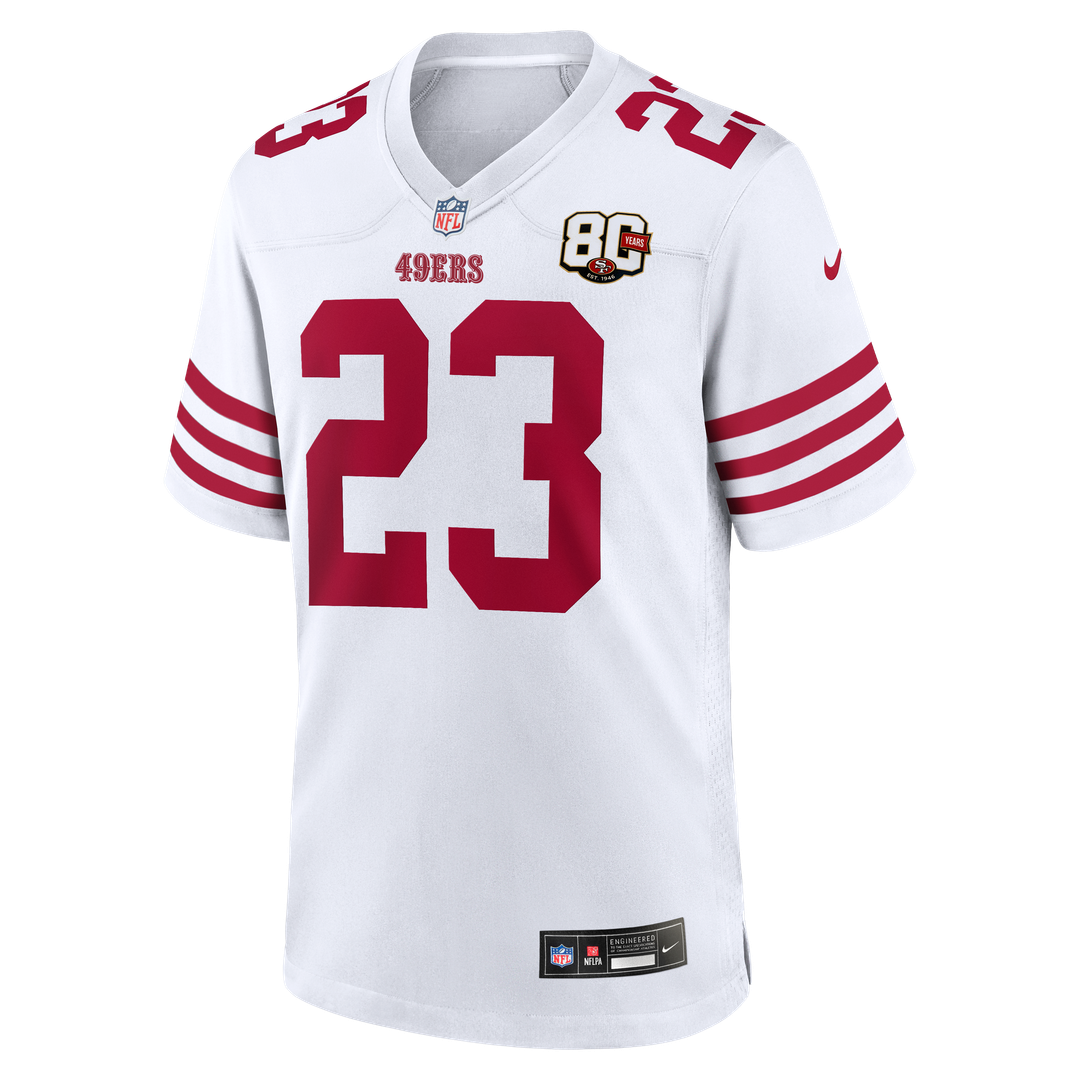 Christian McCaffrey San Francisco 49ers 80th Anniversary Game Jersey - White