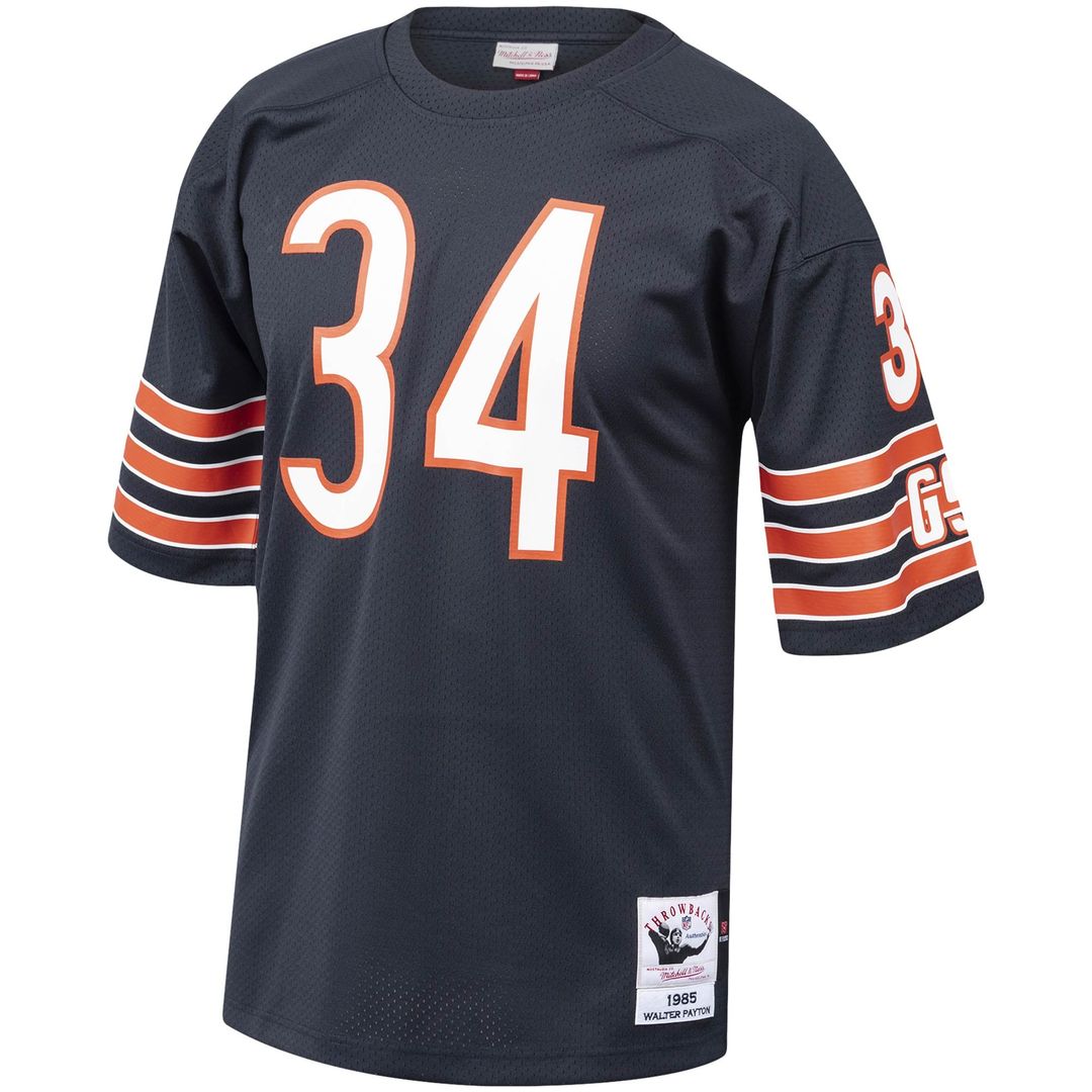 Walter Payton Chicago Bears 1985 Authentic Throwback Jersey - Navy