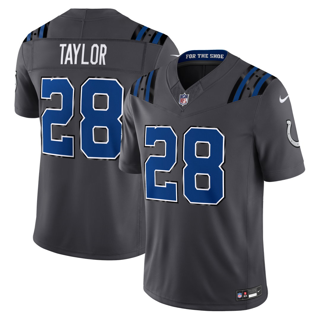 Jonathan Taylor Indianapolis Colts 2026 Rivalries Collection Stitched Limited Jersey - Anthracite
