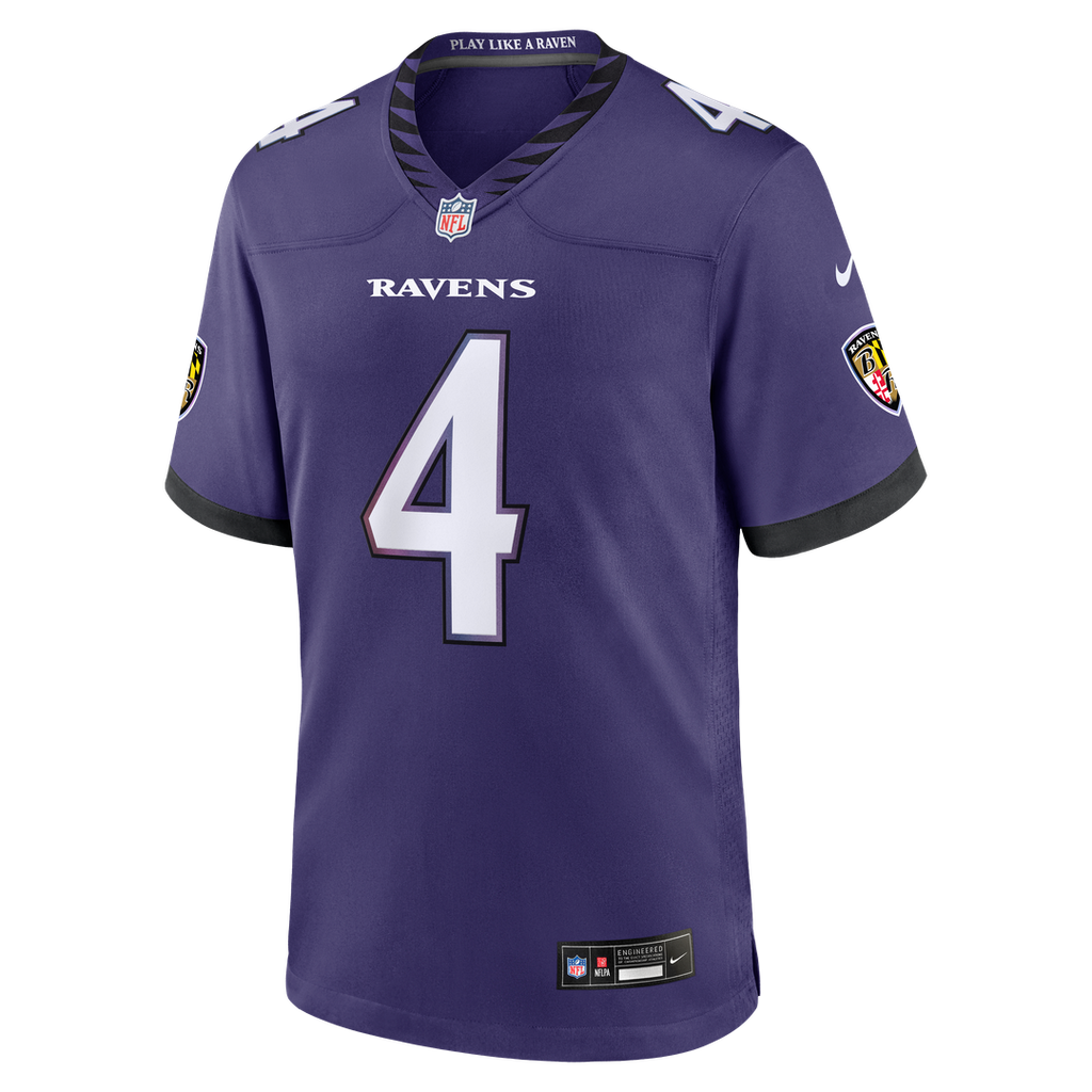 Zay Flowers Baltimore Ravens Game Jersey - Purple