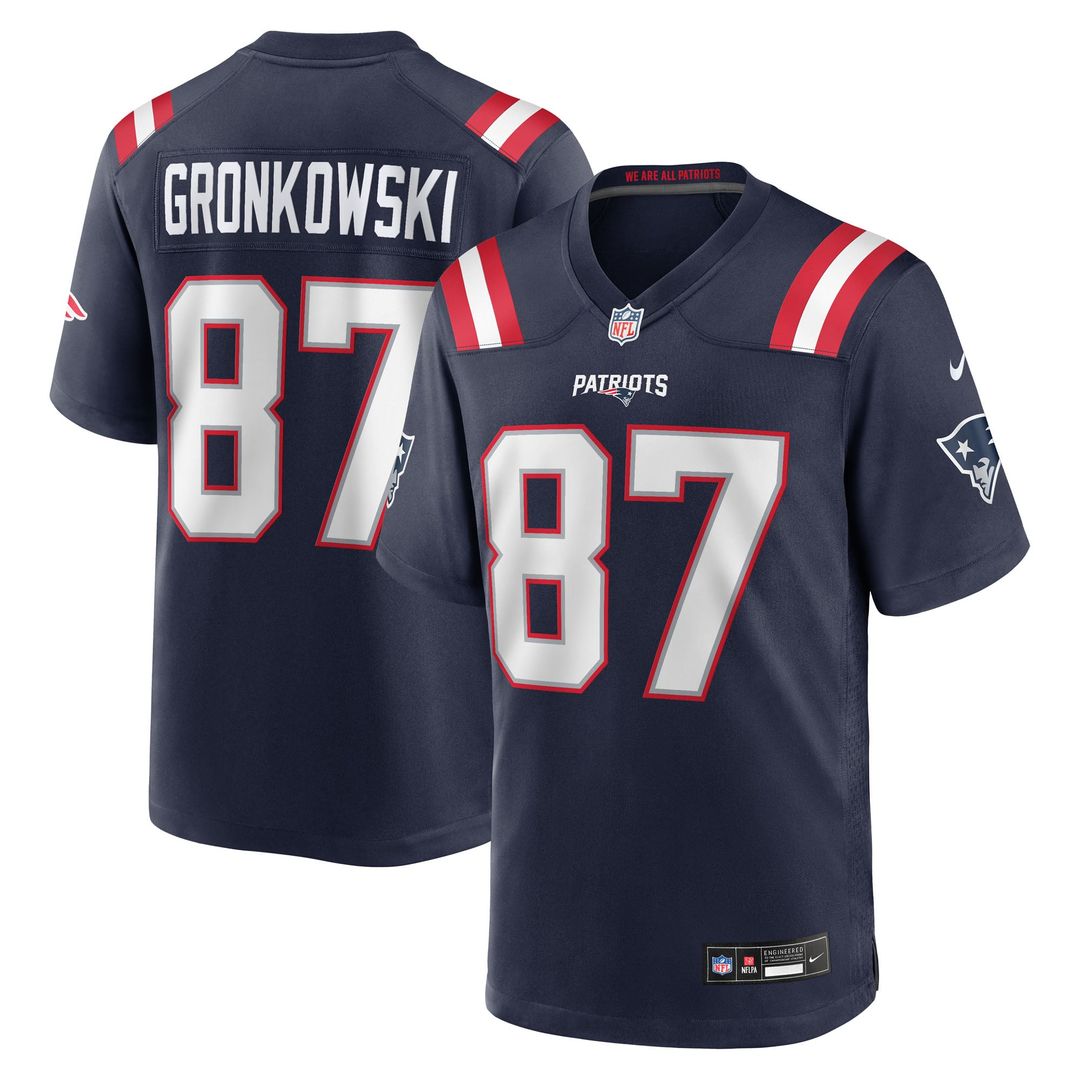 Rob Gronkowski New England Patriots Game Jersey - Navy
