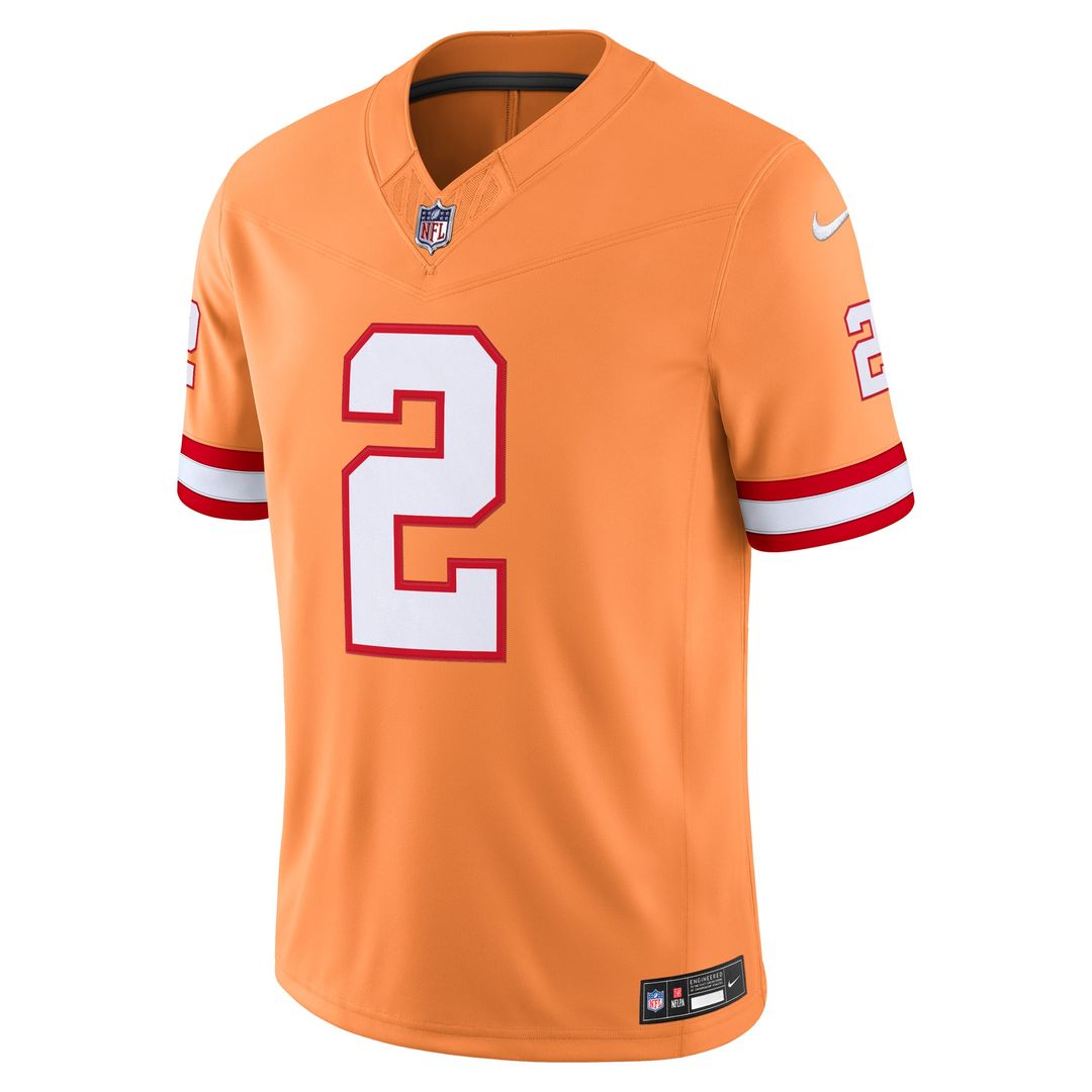 Emeka Egbuka Tampa Bay Buccaneers Alternate Vapor F.U.S.E. Stitched Limited Jersey - Creamsicle