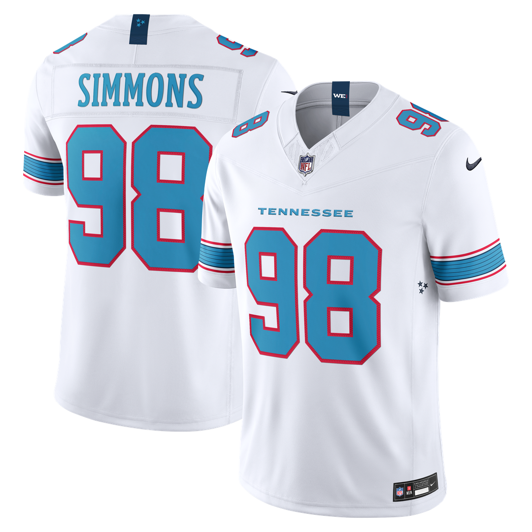 Jeffery Simmons Tennessee Titans Vapor F.U.S.E. Stitched Limited Jersey - Light Blue