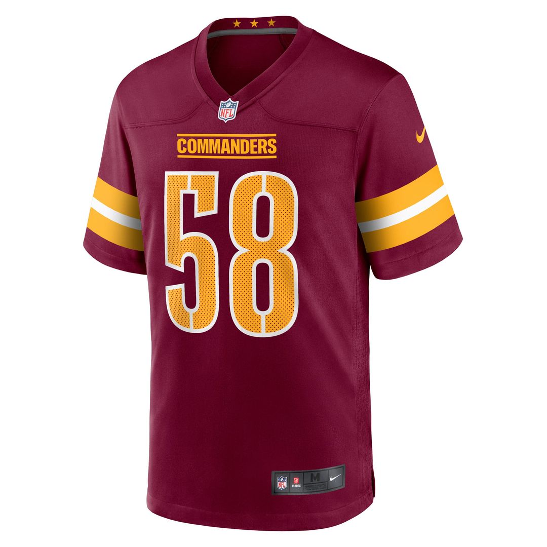 Jordan Magee Washington Commanders Game Jersey - Burgundy