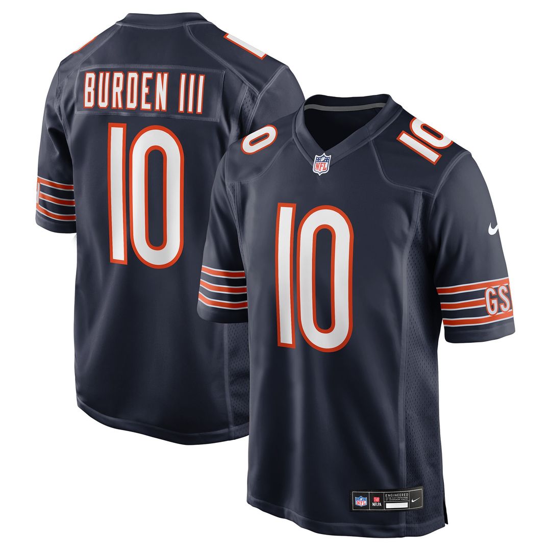 Luther Burden III Chicago Bears Game Jersey - Navy